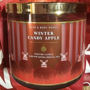 Brand new Bath and Body Works 3 Wick Winter Candy Apple Candle